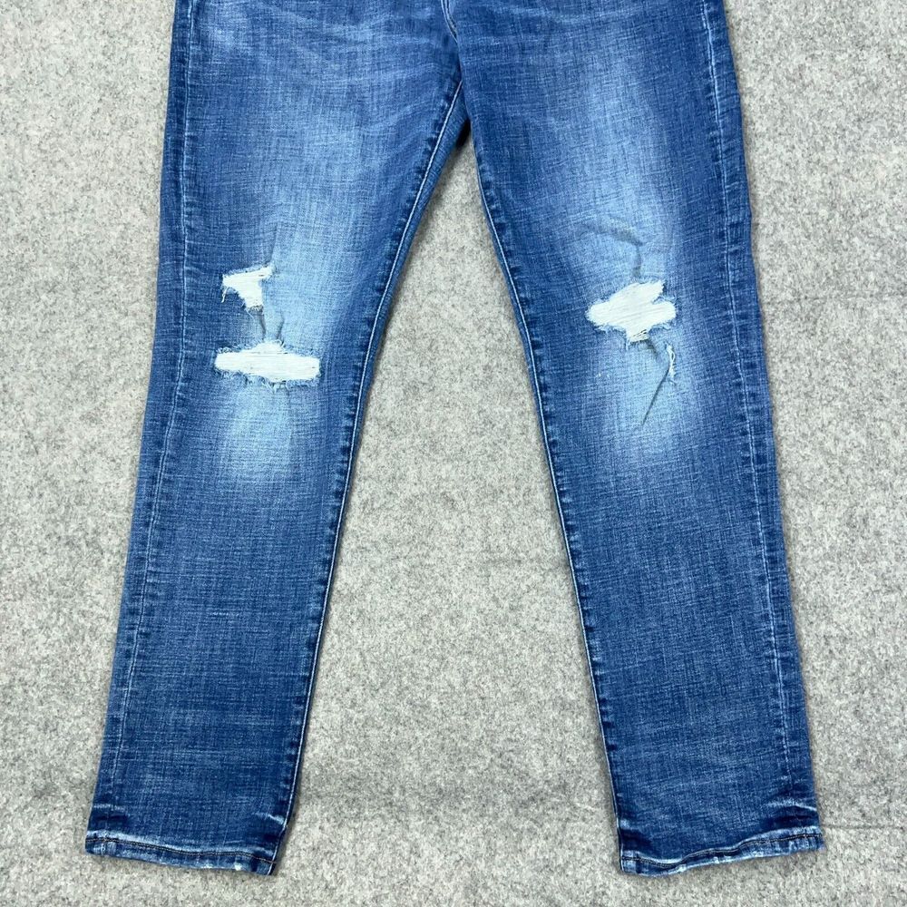 American Eagle Jeans Mens 33x32 Original Taper Blue‎ Distressed Stretch Denim - Picture 7 of 14